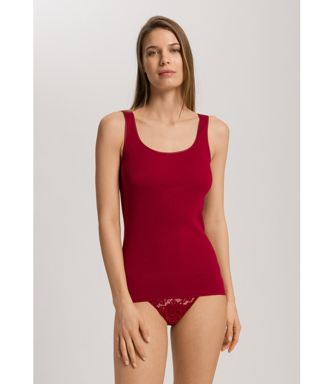 Hanro Cotton Seamless Tank Top Red Dahlia (071604)