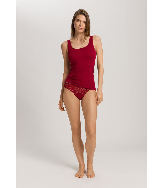 Hanro Cotton Seamless Tank Top Red Dahlia (071604)