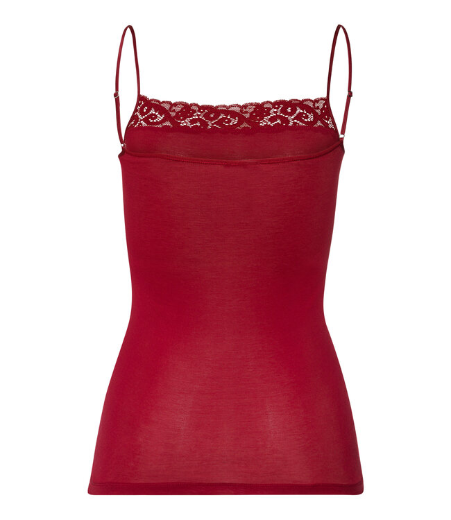 Hanro Moments Spaghetti Top Red Dahlia (071484)