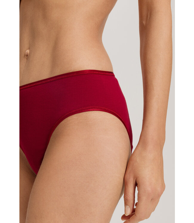 Hanro Cotton Seamless Midi Brief Red Dahlia (071626)