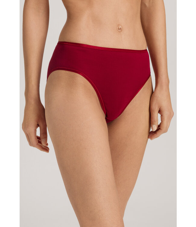 Hanro Cotton Seamless Midi Brief Red Dahlia (071626)