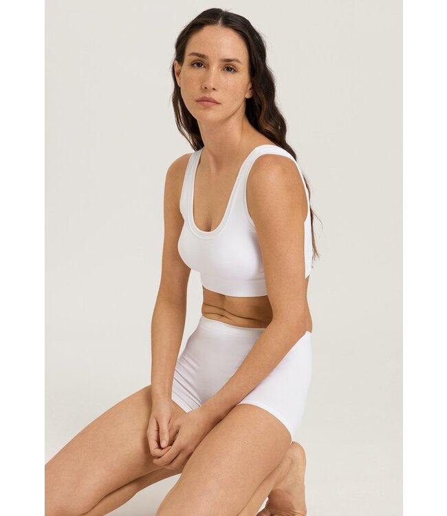 Hanro Touch Feeling Crop Top Padded White (NEW BASIC)