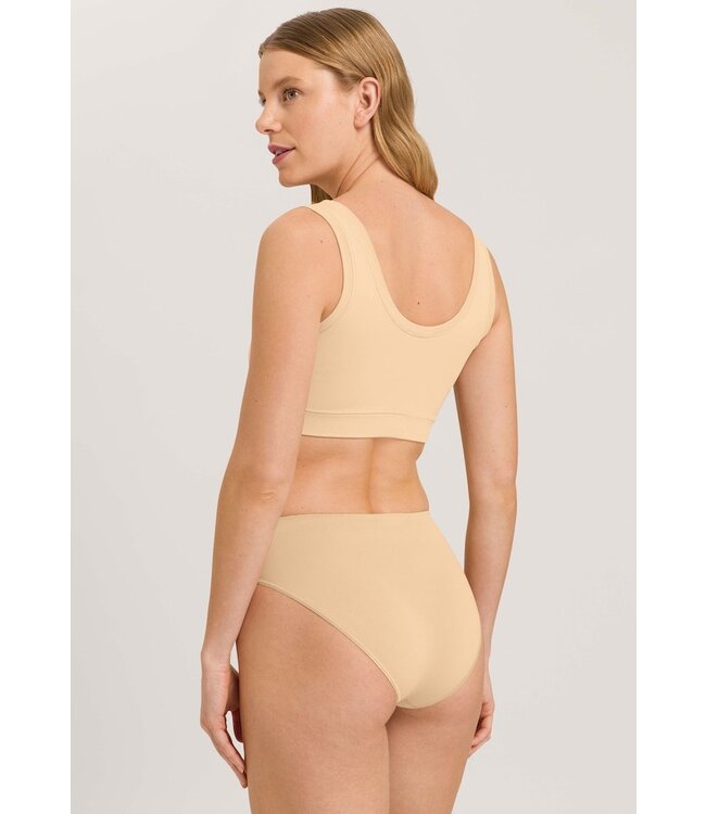 Touch Feeling Crop Top Padded Beige (NEW BASIC)
