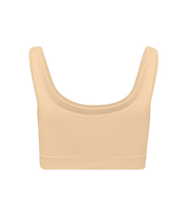 Touch Feeling Crop Top Padded Beige (071806)