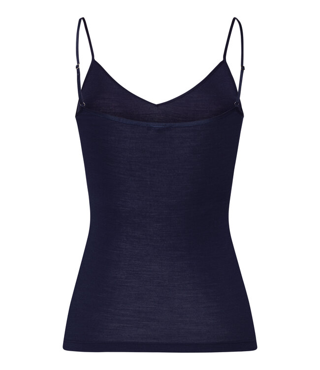 Hanro Woolen Silk Spaghetti Top Night Blue (071415)