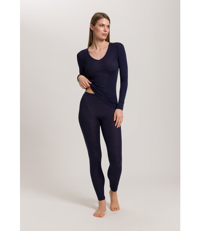 Hanro Woolen Silk Leggings Night Blue (071422)