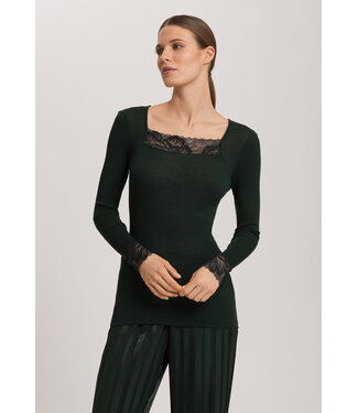 Hanro Celeste Long Sleeve Dark Malachite