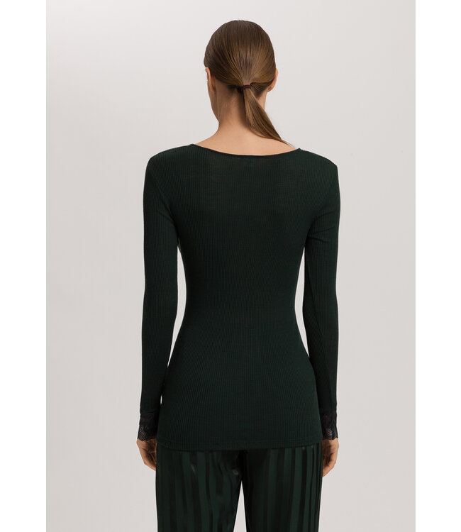 Hanro Celeste Long Sleeve Dark Malachite (070817)