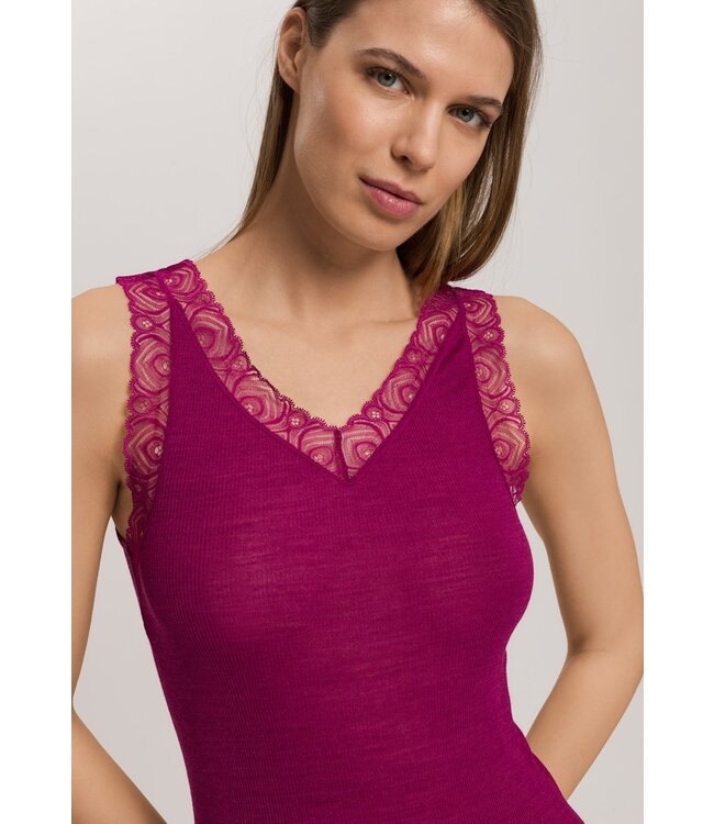 Hanro Woolen Lace Top Pink Tourmaline (070828)