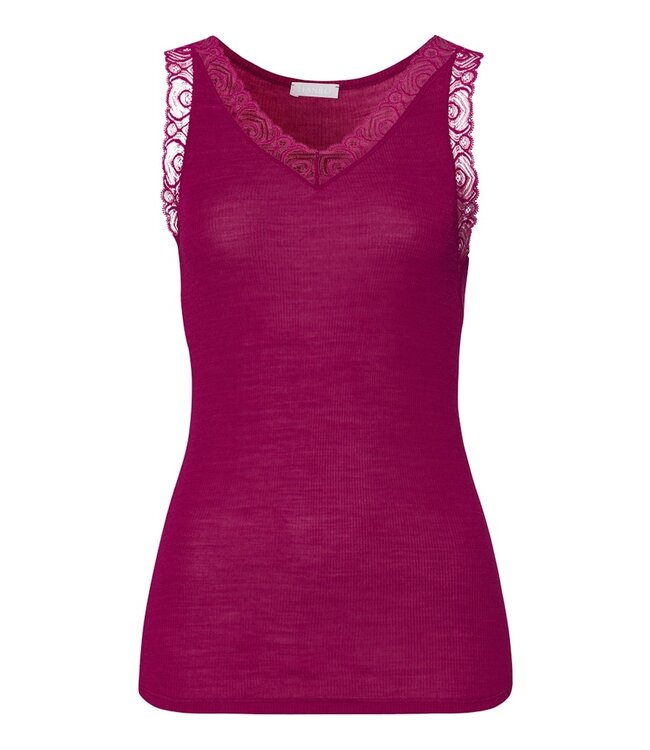 Hanro Woolen Lace Top Pink Tourmaline (070828)