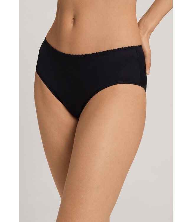 Hanro Satin Deluxe Midi Brief Black (NEW BASIC)