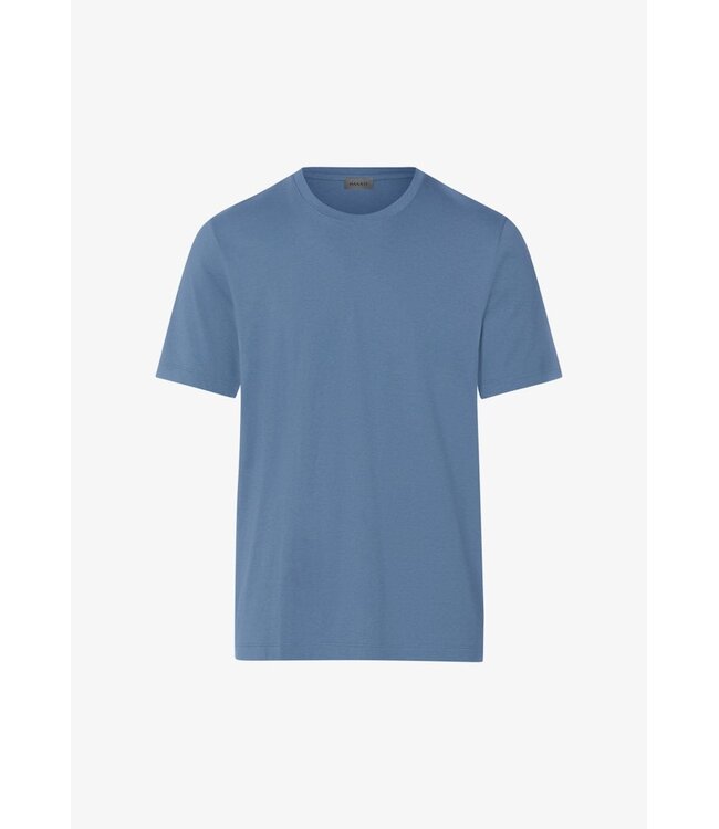 Hanro Living Short Sleeve Shirt Retro Blue (075050)