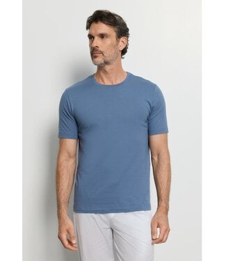 Hanro Living Short Sleeve Shirt Retro Blue (SALE)