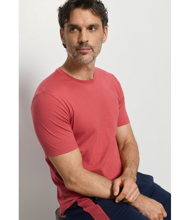 Hanro Living Short Sleeve Shirt Garnet Rose (075050)