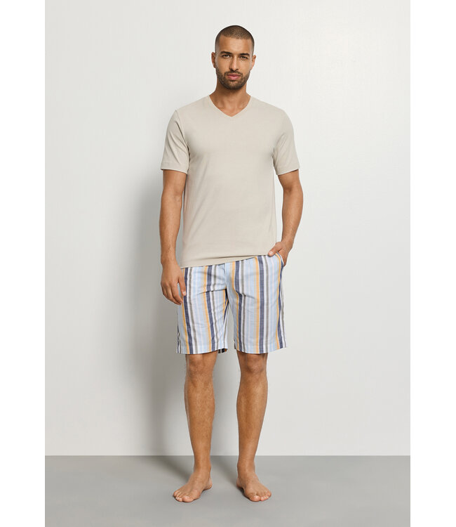 Hanro Living Shirt Short Sleeve Shirt V-Neck Moon (075051)