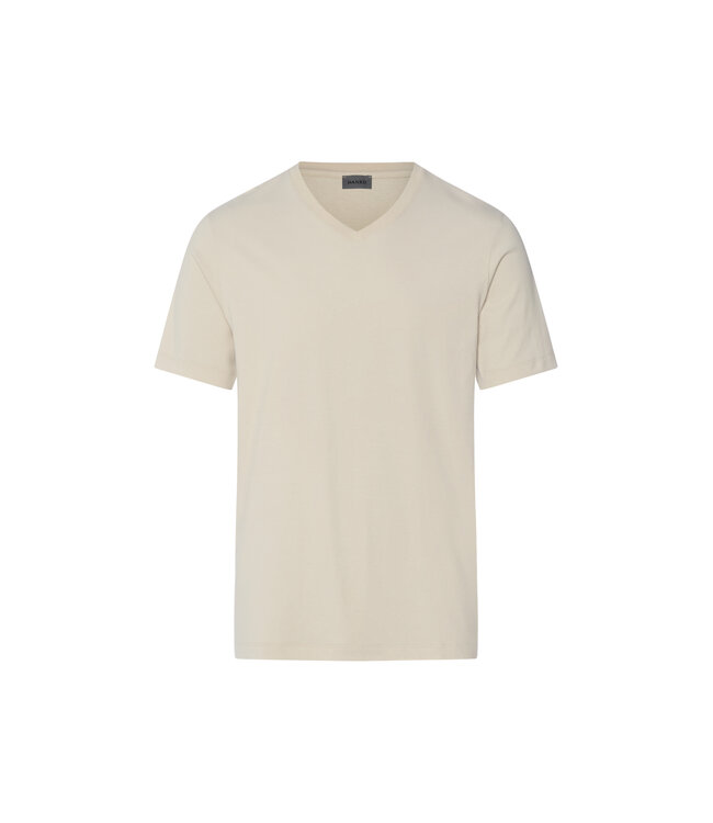 Hanro Living Shirt Short Sleeve Shirt V-Neck Moon (075051)