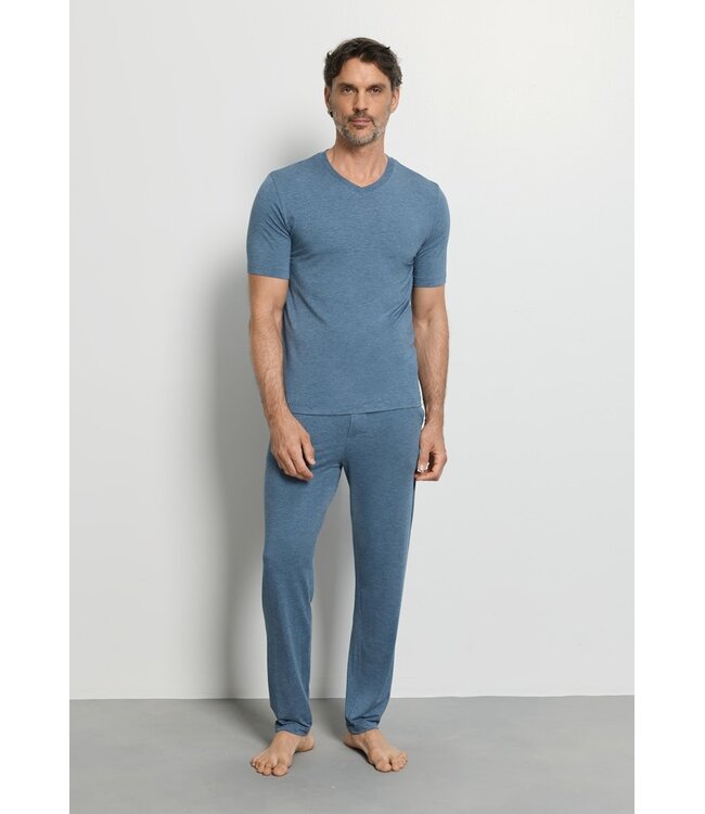 Hanro Casuals Long Pants Retro Blue Melange (075040)