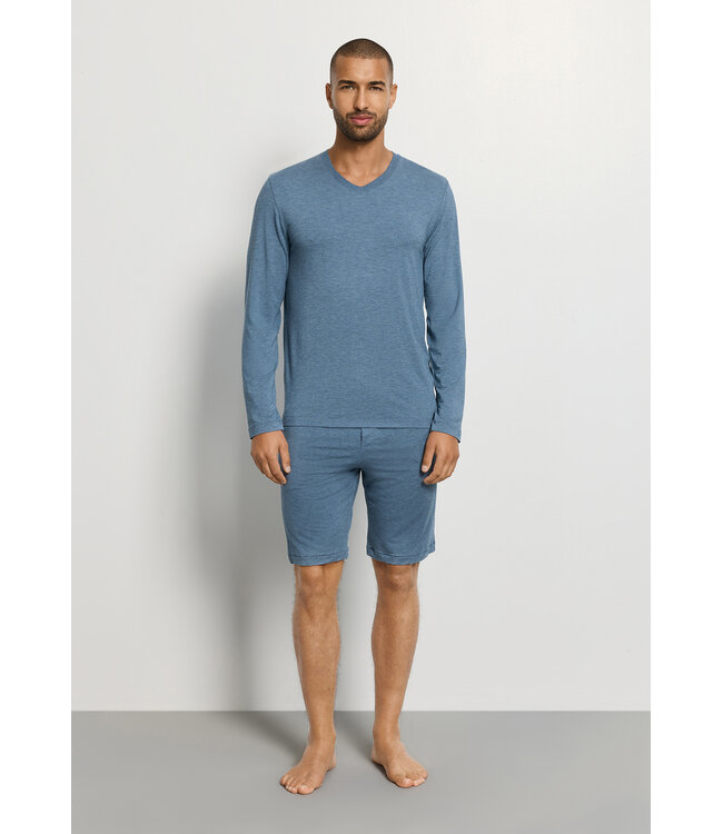 Hanro Casuals Short Pants Retro Blue Melange (075039)