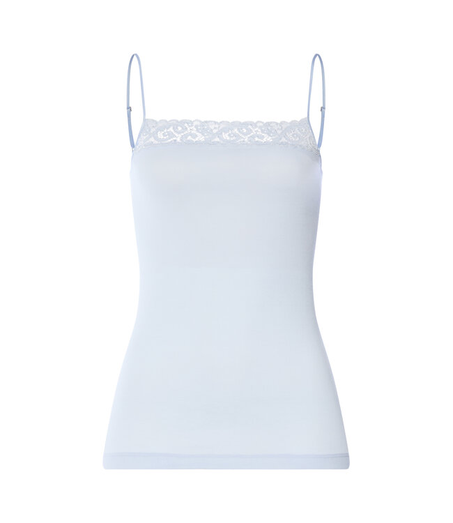 Hanro Moments Spaghetti Top Blue Dove (071484)