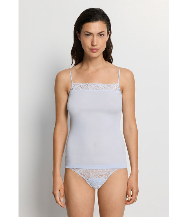 Hanro Moments Spaghetti Top Blue Dove (071484)
