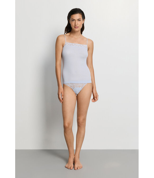 Hanro Moments Spaghetti Top Blue Dove (071484)