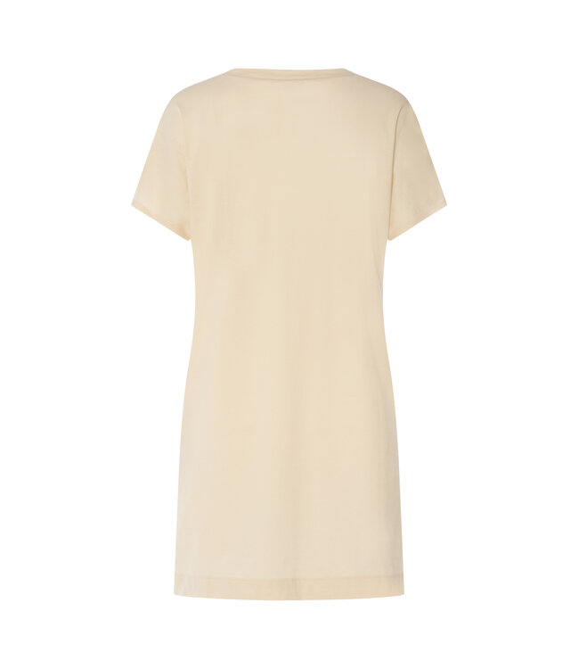 Hanro Laura Short Sleeve Nightdress Oyster Gray (077111)