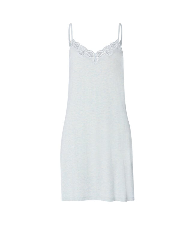 Hanro Natural Elegance Spaghetti Dress Watery Blue Melange (074901)