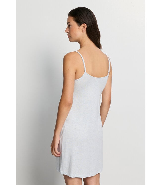 Hanro Natural Elegance Spaghetti Dress Watery Blue Melange (074901)
