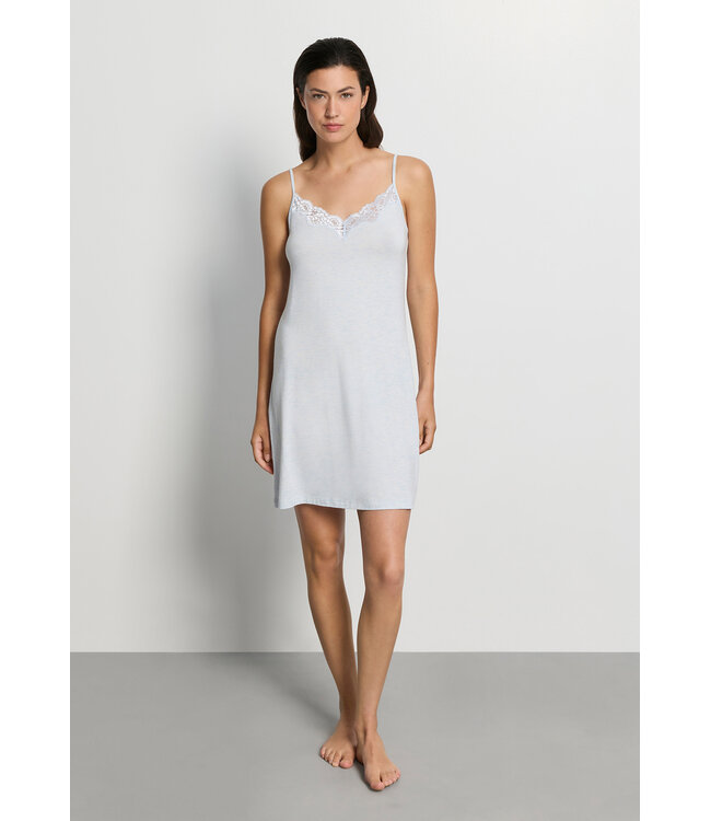 Hanro Natural Elegance Spaghetti Dress Watery Blue Melange (074901)
