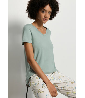 Hanro Sleep & Lounge Short Sleeve Shirt Dark Seafoam (NEW TREND)