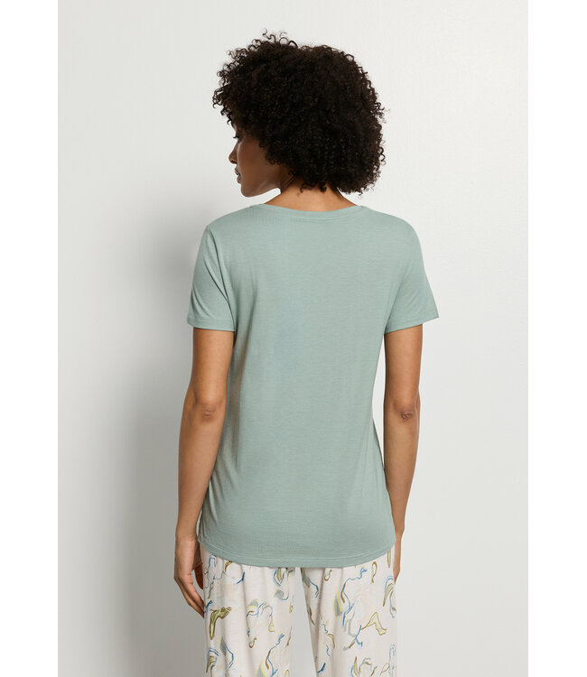 Hanro Sleep & Lounge Short Sleeve Shirt Dark Seafoam (074842)
