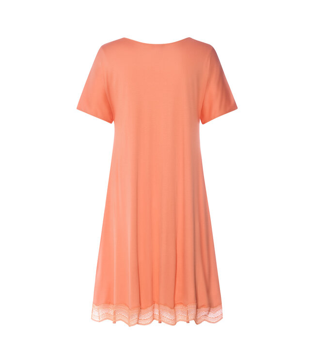 Hanro Cira Short Sleeve Nightdress Light Carnelian (074742)