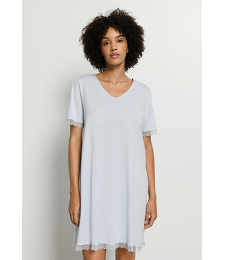 Hanro Inaya Short Sleeve Nightdress Watery Blue (NEW TREND)
