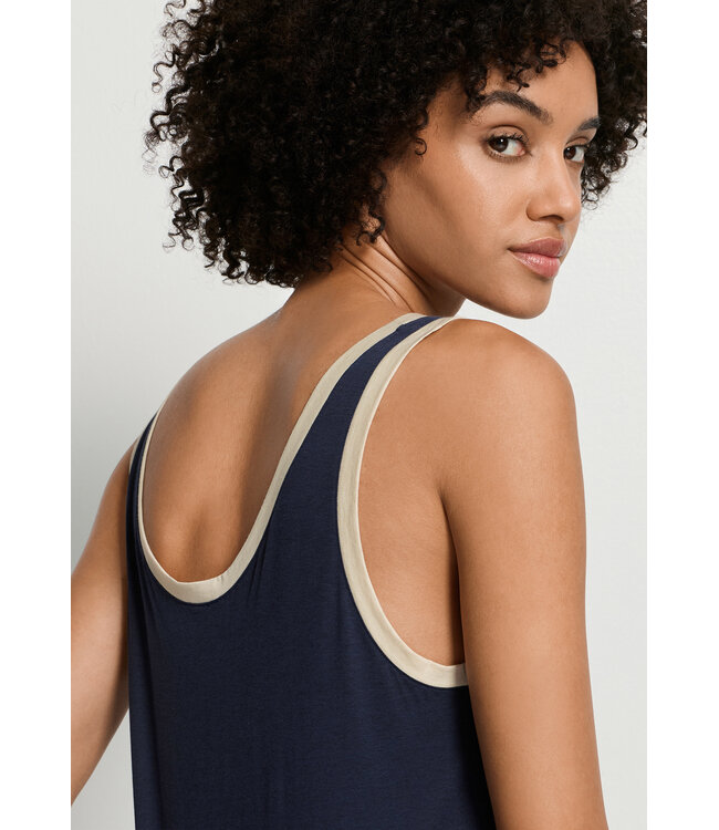 Hanro Laura Sleeveless Nightdress Deep Navy (074265)