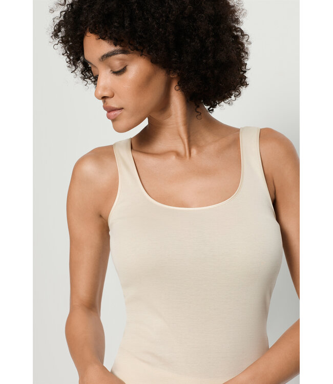 Hanro Cotton Seamless Tank Top Summer Sand (071604)