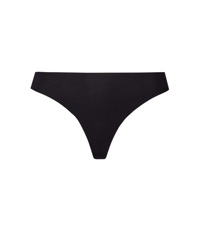 Hanro Invisible Cotton Thong Black (071225)