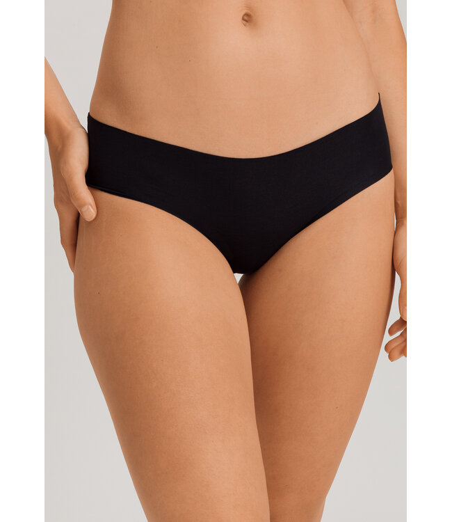 Hanro Invisible Cotton Midi Brief Black