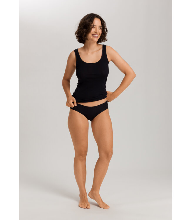 Hanro Invisible Cotton Midi Brief Black (071227)