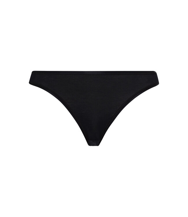 Hanro Cotton Seamless Mini Brief Black (071624)