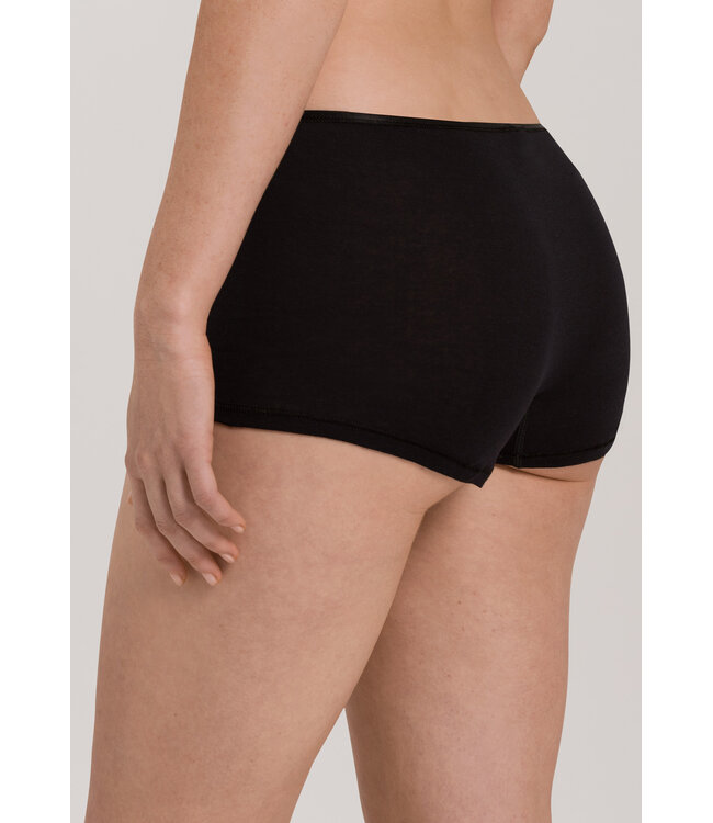 Hanro Cotton Seamless Shortleg Black (071631)