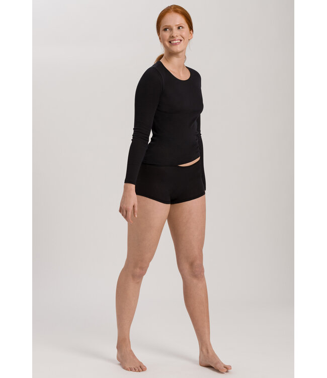 Hanro Cotton Seamless Shortleg Black (071631)