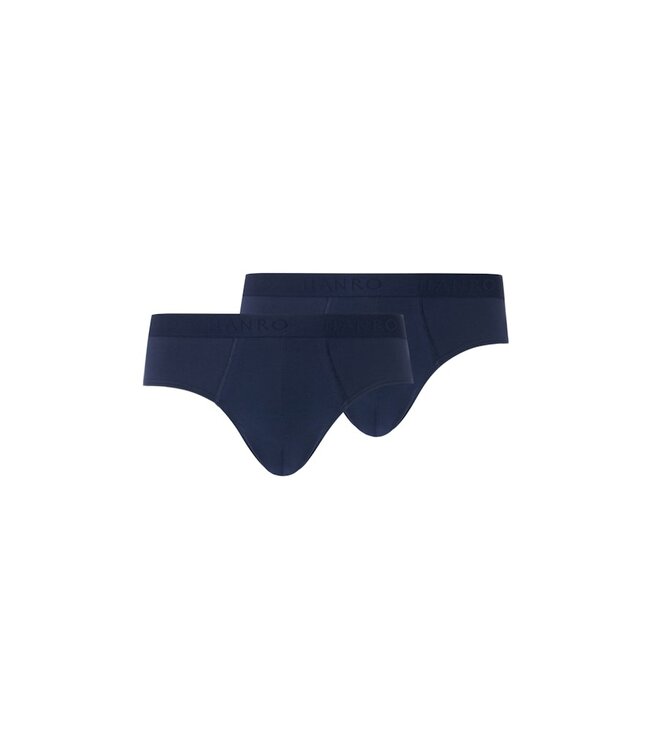 Hanro Cotton Essentials Briefs 2-Pack Deep Navy / Deep Navy (073075)