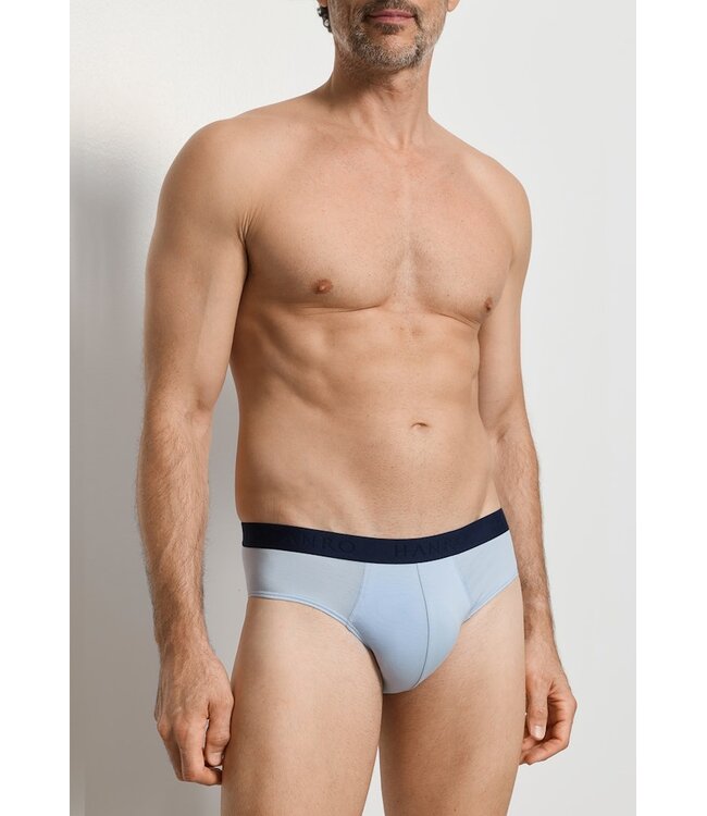 Hanro Cotton Essentials Briefs 2-Pack Blue Lagoon / Deep Navy (NEW TREND)