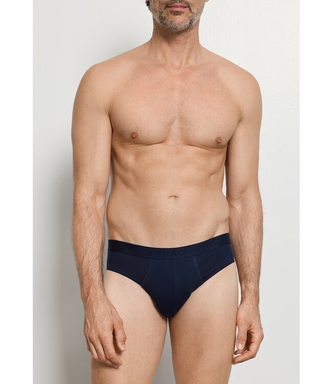 Hanro Cotton Essentials Briefs 2-Pack Blue Lagoon / Deep Navy (073075)