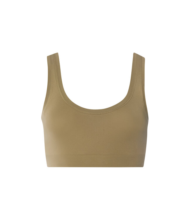 Hanro Touch Feeling Crop Top Covert Green (071810)