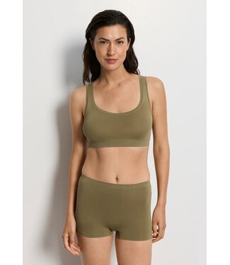 Hanro Touch Feeling Crop Top Covert Green (SALE)