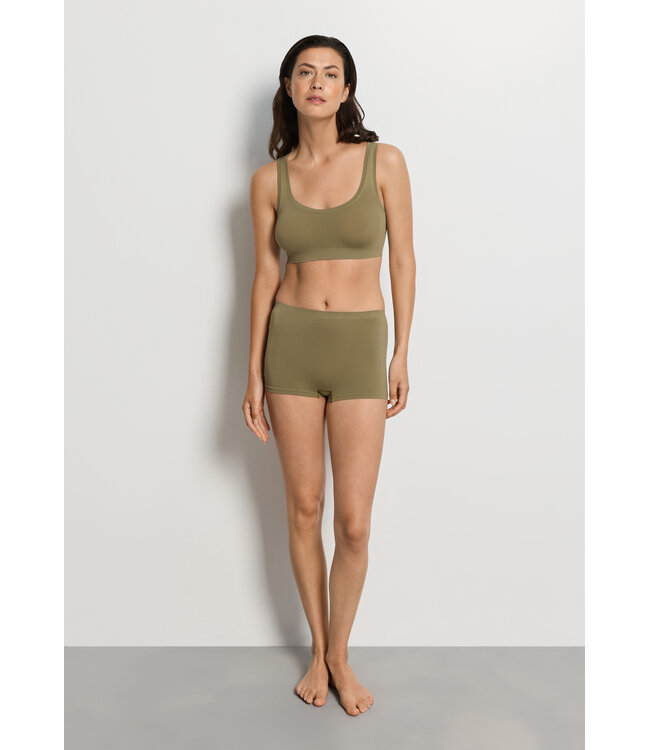 Hanro Touch Feeling Crop Top Covert Green (071810)
