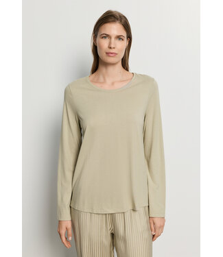 Hanro Sleep & Lounge Long Sleeve Shirt Olive Stem (SALE)