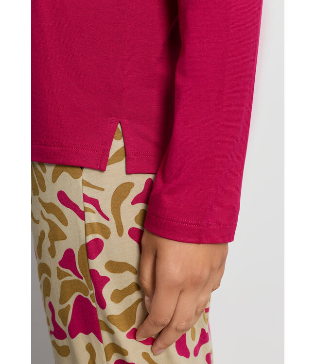 Hanro Sleep & Lounge Long Sleeve Shirt Light Sangria (074844)
