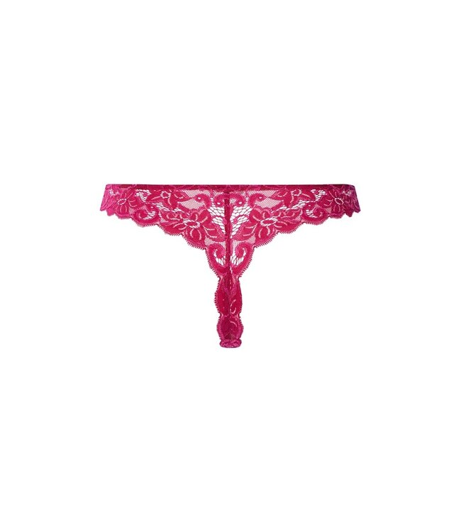 Hanro Moments Lace Thong Light Sangria (071507)